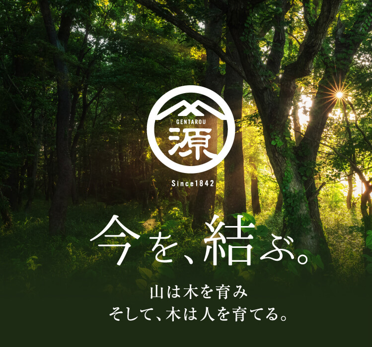 今を、結ぶ。山は木を育みそして、木は人を育てる。